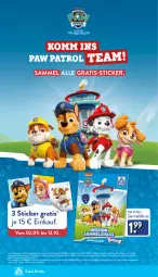 Gazetka promocyjna Aldi Nord - Von Montag - Gazetka - ważna od 12.10 do 12.10.2024 - strona 36 - produkty: aldi, Aufkleber, buch, deo, eis, gutschein, HP, kleber, Liege, Paw Patrol, reis, telefon, Ti, Tüte