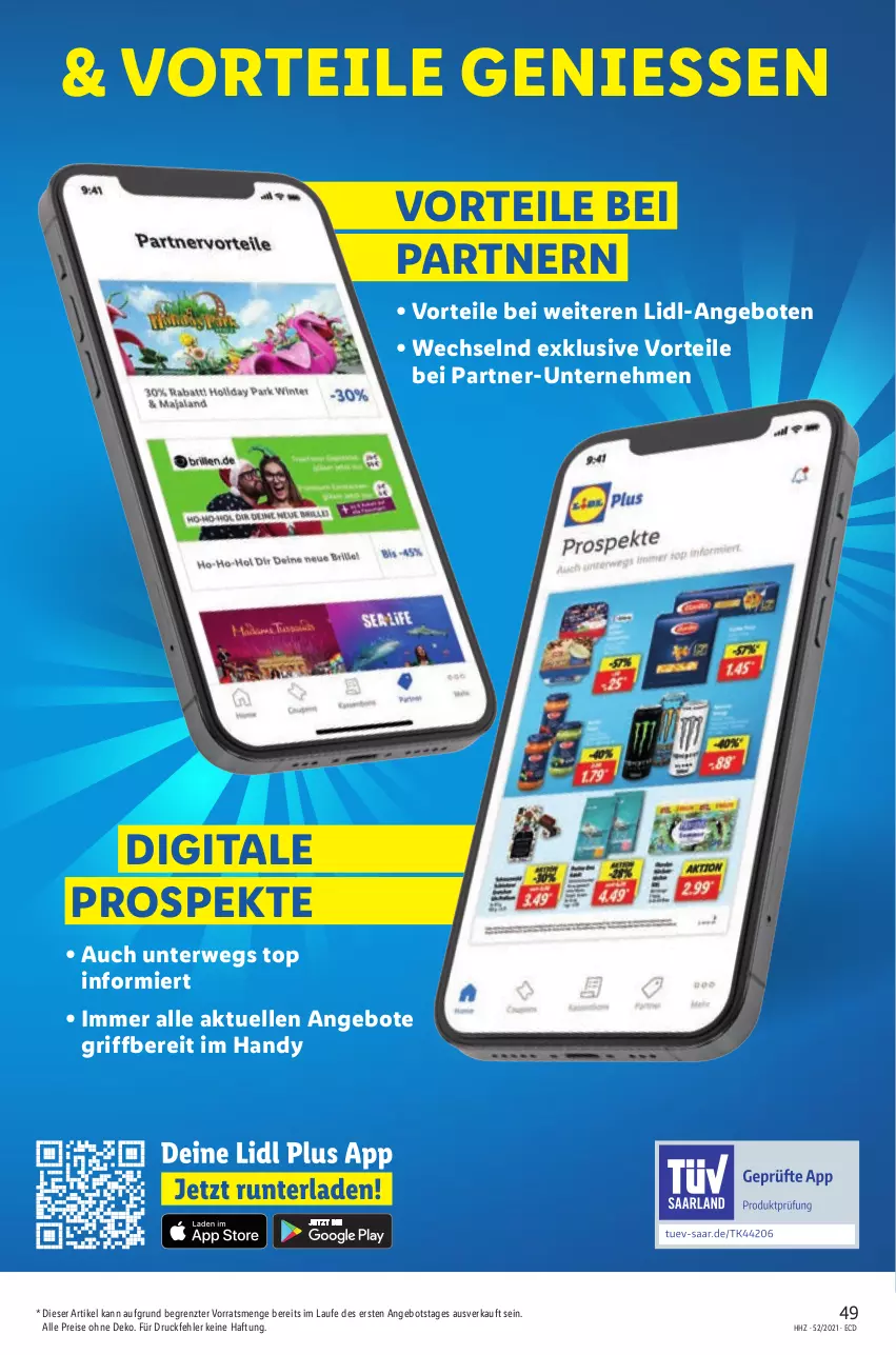 Aktueller Prospekt Lidl - Aktionsprospekt - von 27.12.2021 bis 01.01.2022 - strona 49 - produkty: angebot, angebote, eis, elle, Handy, reis, rwe, Ti, ZTE