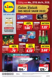 Gazetka promocyjna Lidl - Aktionsprospekt - Gazetka - ważna od 01.01 do 01.01.2022 - strona 1 - produkty: angebot, angebote, Bad, bio, champion, chips, chipsfrisch, discount, drink, eis, elle, energy drink, funny-frisch, jahrgangssekt, lautsprecher, lebensmittel, lenco, Liege, milka, milka schokolade, mövenpick, mövenpick eis, mumm, pril, red bull, reis, rwe, schoko, schokolade, sekt, teller, Ti