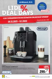 Gazetka promocyjna Lidl - Aktionsprospekt - Gazetka - ważna od 01.01 do 01.01.2022 - strona 34 - produkty: auto, delonghi, espresso, gutschein, kaffee, kaffeevollautomat, LG, milch, ndk, Reinigung, Schal, Schale, tasse, Ti, wasser, wassertank