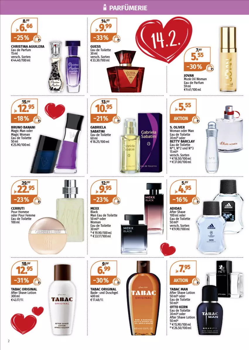 Aktueller Prospekt Mueller - Müller Prospekt - von 31.01 bis 05.02.2022 - strona 2 - produkty: Adidas, after shave, Bad, bett, brie, bruno banani, duschgel, Eau de parfum, eau de toilette, gin, lack, Lotion, olive, Otto kern, parfum, Ti