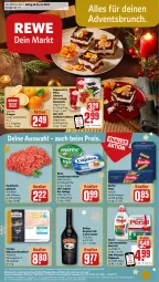 Gazetka promocyjna Rewe - Prospekte - Gazetka - ważna od 09.12 do 09.12.2023 - strona 1 - produkty: aktionspreis, baileys, barilla, Becher, beere, bio, brustfilet, Café Landhaus, colorwaschmittel, coppenrath, coupon, eis, elle, erdbeere, exquisa, fenster, filet, fleisch, gin, hackfleisch, hackfleisch gemischt, hähnchen-brustfilet, irish cream, kraft, kräuter, liqueur, megaperls, orange, orangen, pasta, persil, reis, Ria, rind, schwein, telefon, Ti, uhr, universal megaperls, waschmittel, wein