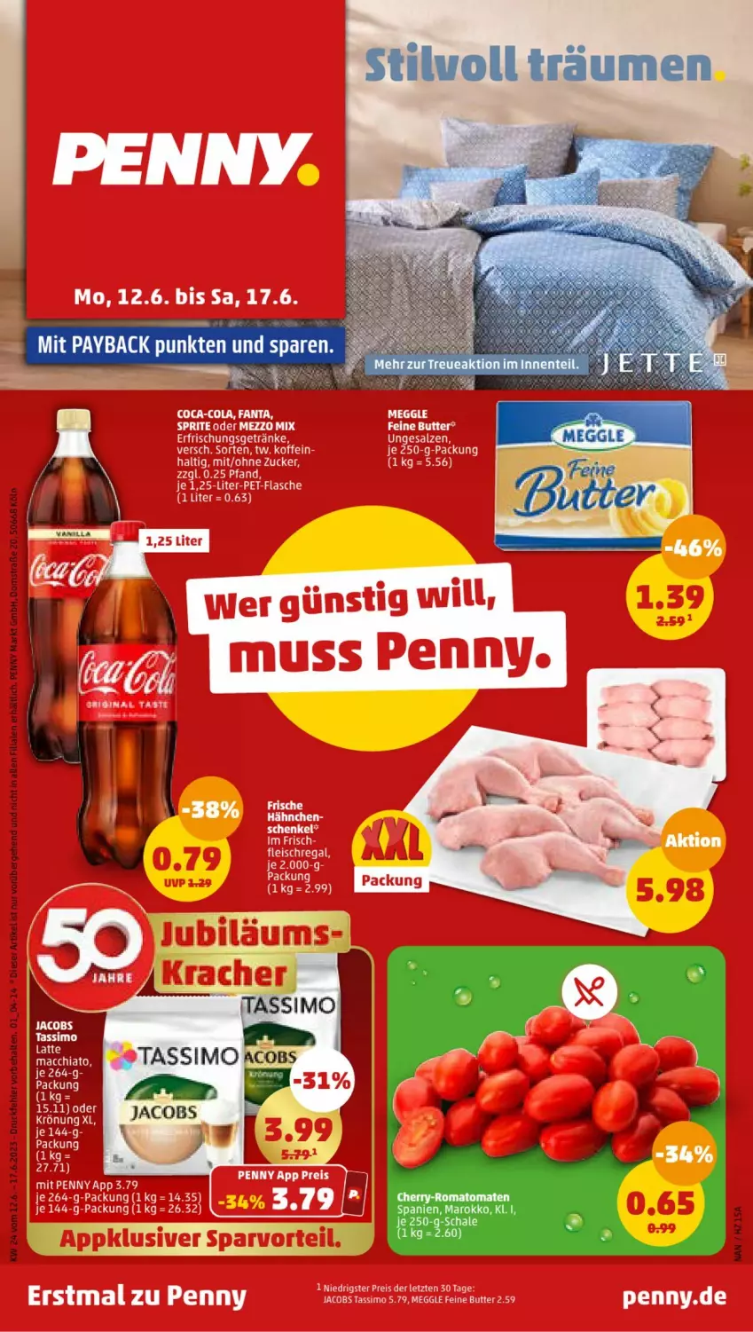 Aktueller Prospekt Penny - Prospekte - von 12.06 bis 17.06.2023 - strona 1 - produkty: jacobs, payback, Schal, Schale, sim, tassimo, Ti