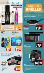 Gazetka promocyjna Rewe - Prospekte - Gazetka - ważna od 06.02 do 06.02.2022 - strona 31 - produkty: aktionspreis, aqua, auto, bohne, bohnen, edelstahl, eis, elle, flasche, grill, kaffee, kaffeespezialitäten, kaffeevollautomat, latte, mikrowelle, milch, pfanne, Philips, reis, severin, shorts, Signal, sirup, socken, Soda, sodastream, Spezi, spülmaschinen, Ti, timer, wasser, wassersprudler