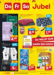 Gazetka promocyjna Netto Marken-Discount - Filial-Angebote - Gazetka - ważna od 03.09 do 03.09.2022 - strona 28 - produkty: Alwa, beere, beeren, bestpreis, eduscho, eis, elle, Falsches Filet, filet, flasche, glasflasche, heidelbeere, heidelbeeren, kaffee, lindt, mineralwasser, Mineralwasser Classic, natur, ndk, reis, rel, rind, Schal, Schale, Ti, versandkostenfrei, wasser