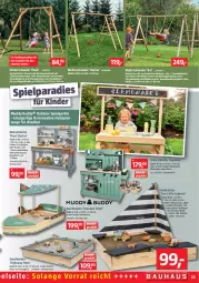 Gazetka promocyjna Bauhaus - Prospekte - Gazetka - ważna od 30.04 do 30.04.2022 - strona 23 - produkty: abdeckplane, Bau, braun, Cap, edelstahl, Elan, elle, Garten, hero, Holz, kakao, Kinder, küche, LG, natur, ndk, regal, Ria, Sandkasten, Schaukel, schüssel, spielzeug, Ti, Windschutz