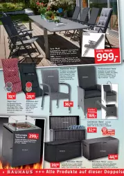Gazetka promocyjna Bauhaus - Prospekte - Gazetka - ważna od 30.04 do 30.04.2022 - strona 8 - produkty: Bau, braun, Brei, chili, elle, ente, Garten, Gartentruhe, Holz, kissen, LG, rückenlehne, sessel, stapelstuhl, stuhl, Ti, tisch, tragegriff, wein