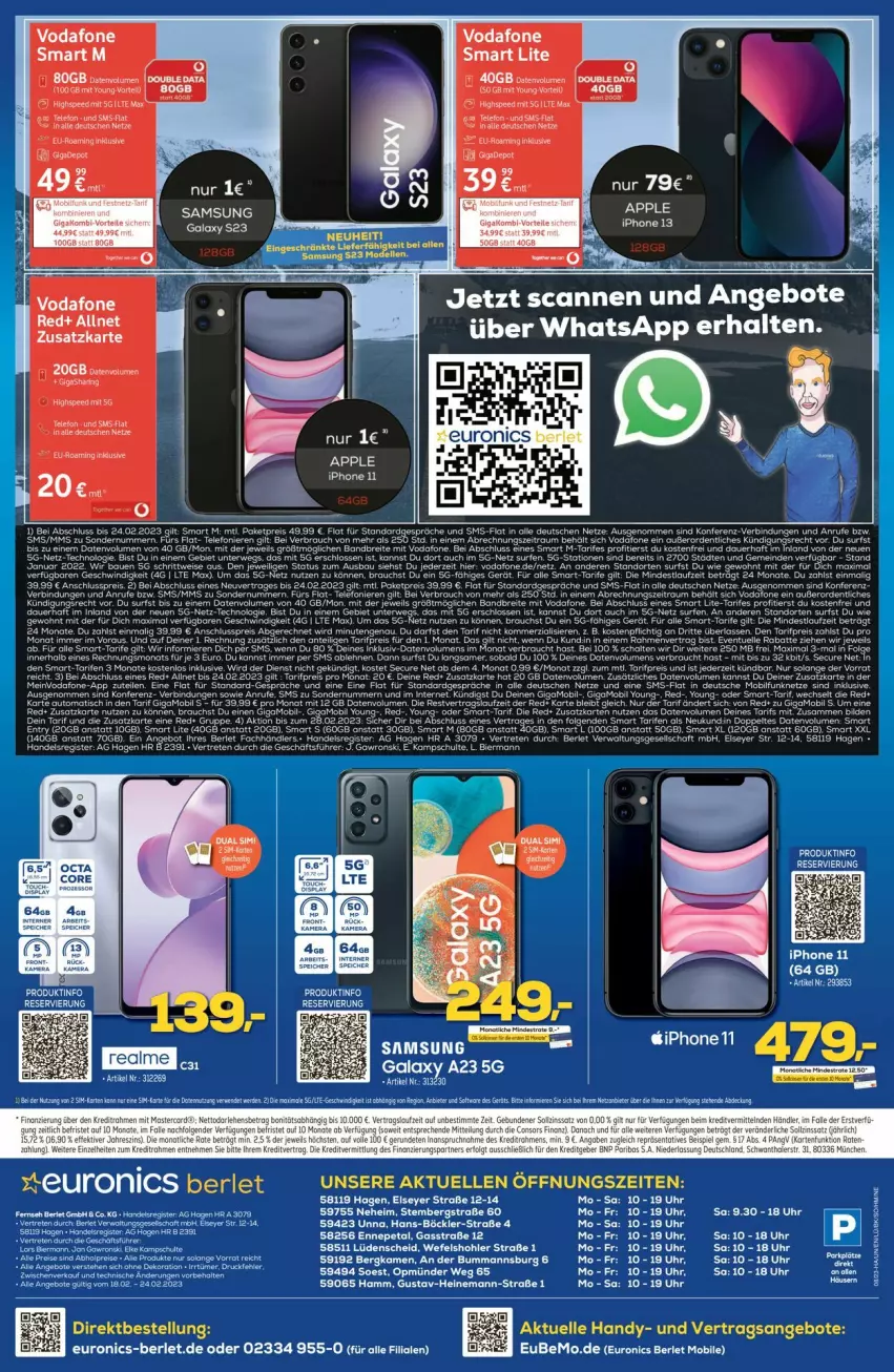 Aktueller Prospekt Euronics - Prospekte - von 22.02 bis 01.03.2023 - strona 10 - produkty: angebot, angebote, Apple, auer, Brei, eier, eis, elle, GPS, Handy, iphone, iphone 11, IPhone 13, LG, Rauch, reis, rwe, Samsung, spee, Surf, tee, telefon, Ti, uhr, vodafone