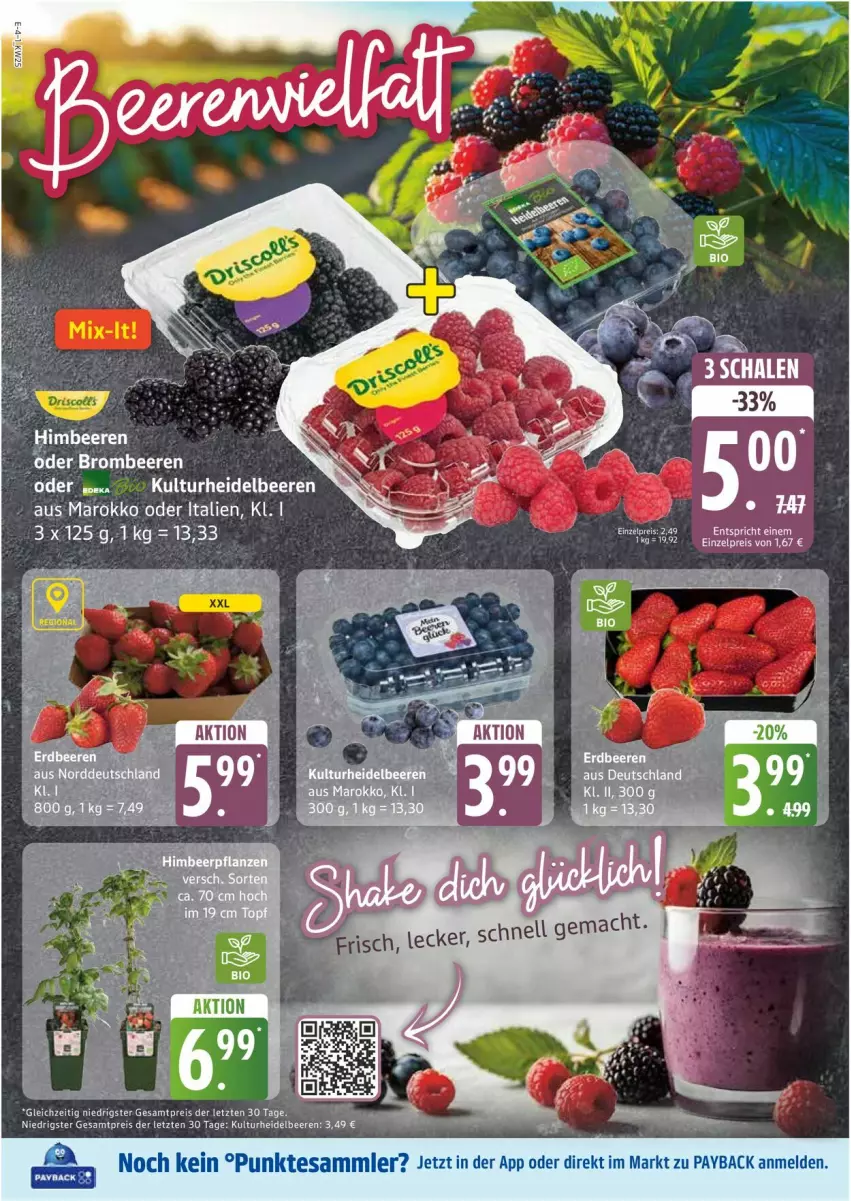 Aktueller Prospekt Edeka - Prospekte - von 16.06 bis 21.06.2025 - strona 4 - produkty: beere, beeren, eis, ente, heidelbeere, heidelbeeren, mac, reis, Ti, ZTE
