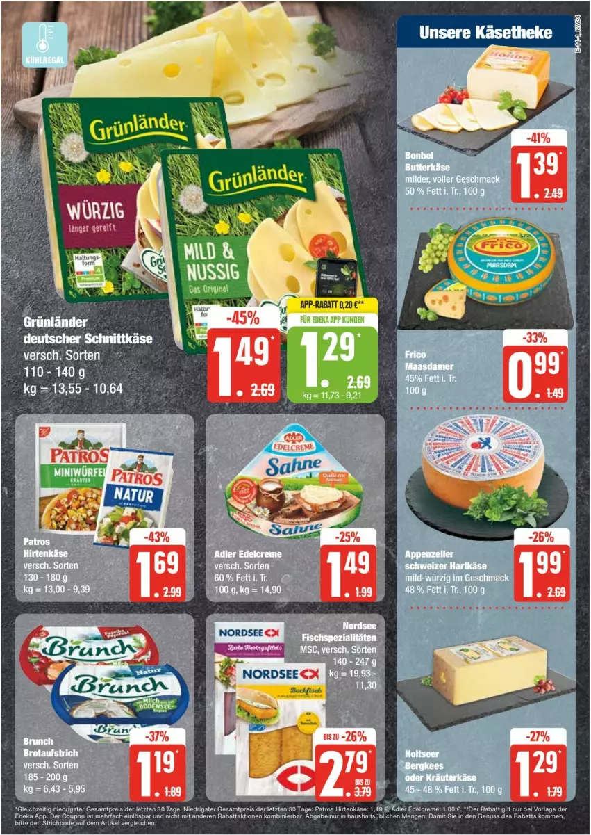 Aktueller Prospekt Edeka - Prospekte - von 19.08 bis 24.08.2024 - strona 11 - produkty: ACC, deka, eis, ente, fisch, Fischspezialitäten, gin, grünländer, hartkäse, Käse, LG, mac, nuss, patros, reis, schweizer hartkäse, Spezi, Ti, ZTE