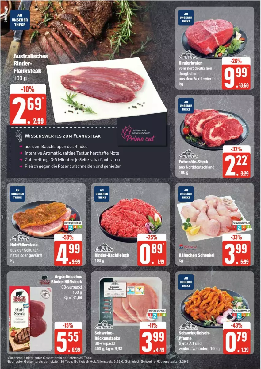 Aktueller Prospekt Edeka - Prospekte - von 19.08 bis 24.08.2024 - strona 8 - produkty: Bau, eis, Flanksteak, fleisch, gutfleisch, Holz, reis, rind, Rückensteak, rückensteaks, saft, schwein, schweine, steak, steaks, Ti, wein, weine, ZTE