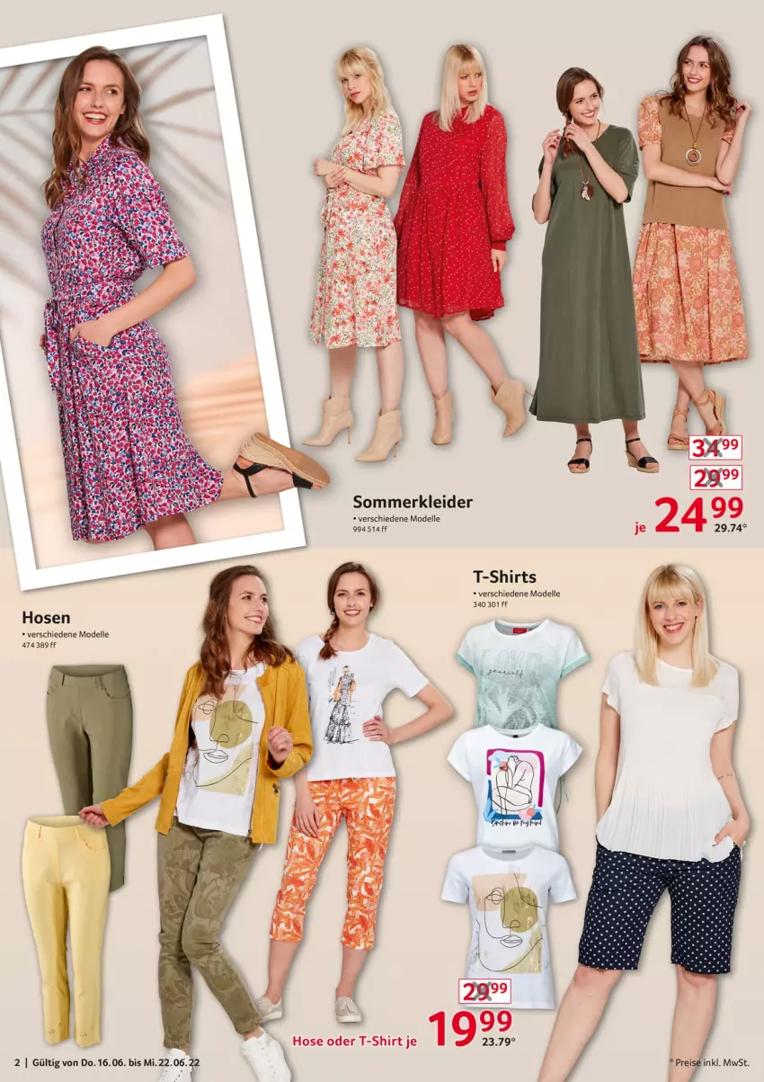 Aktueller Prospekt Selgros - Nonfood - von 16.06 bis 22.06.2022 - strona 2 - produkty: dell, elle, kleid, kleider, Mode, shirt, shirts, Sommerkleid, T-Shirt, Ti