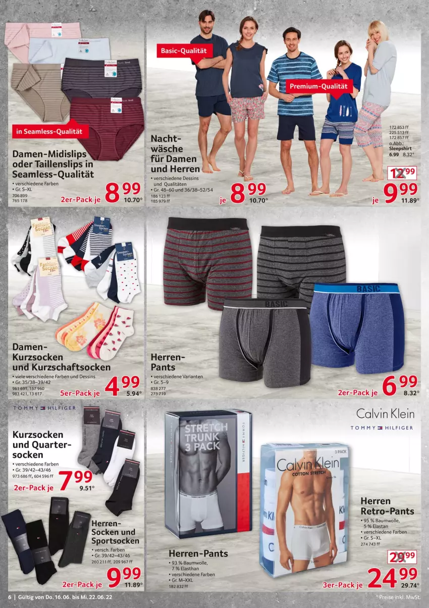 Aktueller Prospekt Selgros - Nonfood - von 16.06 bis 22.06.2022 - strona 6 - produkty: Bau, baumwolle, herren-pants, Kurzschaftsocken, Pants, Ria, slip, slips, socken, Sport, sportsocken, Taillenslip, wolle