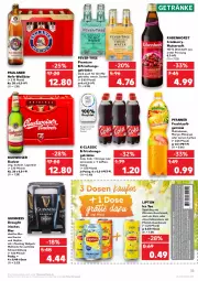 Gazetka promocyjna Kaufland - Gazetka - ważna od 16.03 do 16.03.2022 - strona 33 - produkty: angebot, angebote, bier, Brei, budweiser, cola, coupon, cranberry, decke, Deckel, direktsaft, eis, erfrischungsgetränk, erfrischungsgetränke, fever-tree, frucht, fruchtsaft, fruchtsaftgetränk, getränk, getränke, gin, Guinness, Hefe, ice tea, Lagerbier, limo, limonade, lipton, lipton ice tea, mac, mango, maracuja, Mixgetränk, orange, Paula, paulaner, pfanne, Pfanner, pfirsich, saft, Ti, vita, zitrone, zitronen