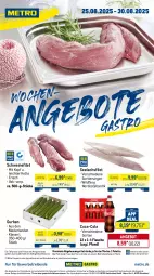 Gazetka promocyjna Metro - Wochen-Angebote Gastro - Gazetka - ważna od 30.08 do 30.08.2025 - strona 1 - produkty: abholpreise, angebot, angebote, coca-cola, cola, coupon, eis, filet, flasche, getränk, getränke, gurke, gurken, ilag, Kette, lachs, lachsfilet, Metro, Palette, Rauch, reis, rwe, schwein, schweine, schweinefilet, seelachsfilet, Ti, tiefpreis, wein, weine, Wild