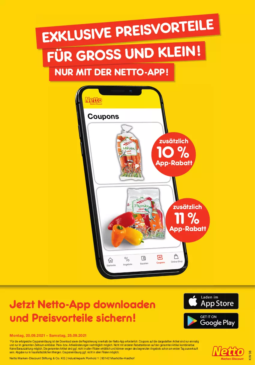 Aktueller Prospekt Netto Marken-Discount - Filial Angebote - von 20.09 bis 25.09.2021 - strona 41