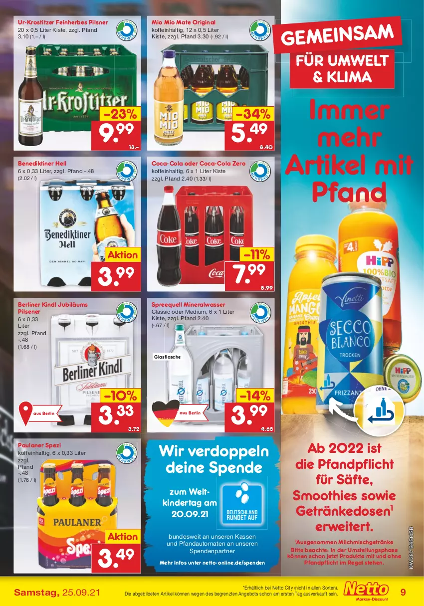 Aktueller Prospekt Netto Marken-Discount - Filial Angebote - von 20.09 bis 25.09.2021 - strona 9