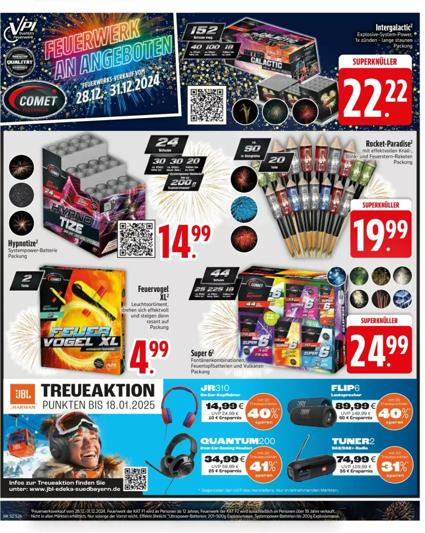 Aktueller Prospekt Edeka - Prospekte - von 23.12 bis 28.12.2024 - strona 28 - produkty: batterie, batterien, ente, kopfhörer, Raketen, Tempo, Ti, topf