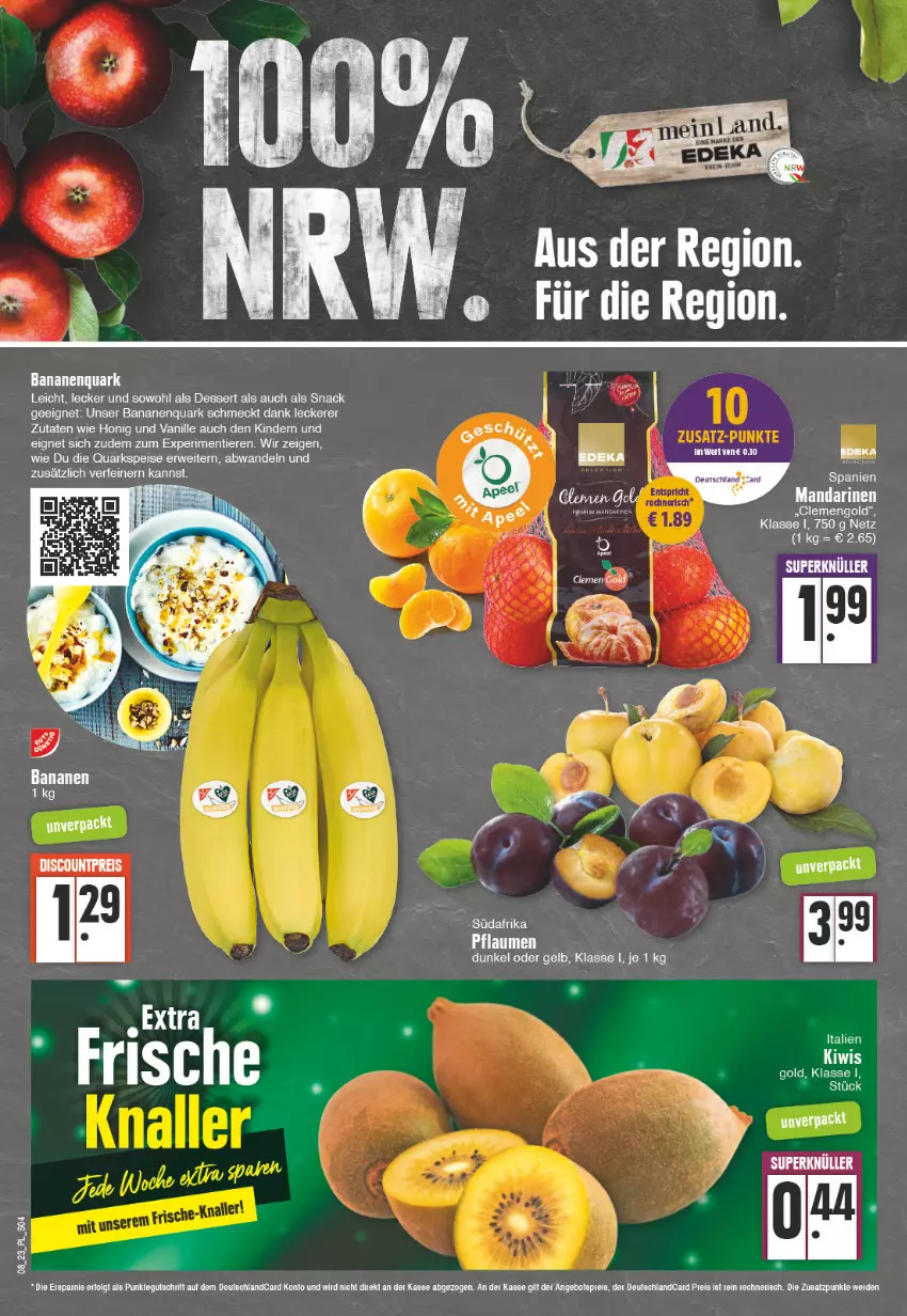 Aktueller Prospekt E Center - Angebote der Woche - von 20.02 bis 25.02.2023 - strona 4 - produkty: angebot, angebote, banane, bananen, dessert, honig, Kinder, mandarine, mandarinen, pflaume, pflaumen, quark, snack, Ti, Tiere, vanille