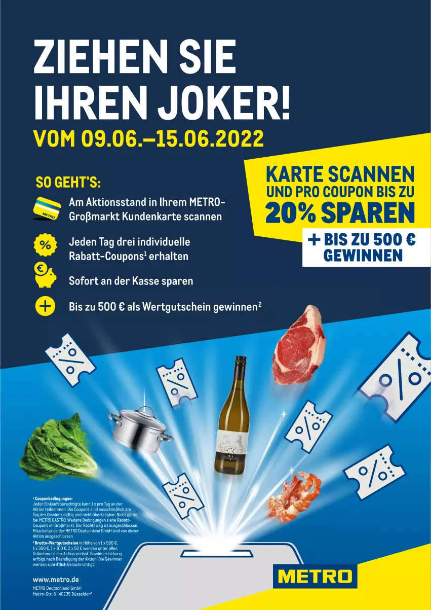 Aktueller Prospekt Metro - Bondrucker - von 09.06 bis 15.06.2022 - strona 1 - produkty: brut, coupon, coupons, elle, erde, gutschein, gutscheine, LG, Metro, metro gastro, rabatt-coupon, Ti