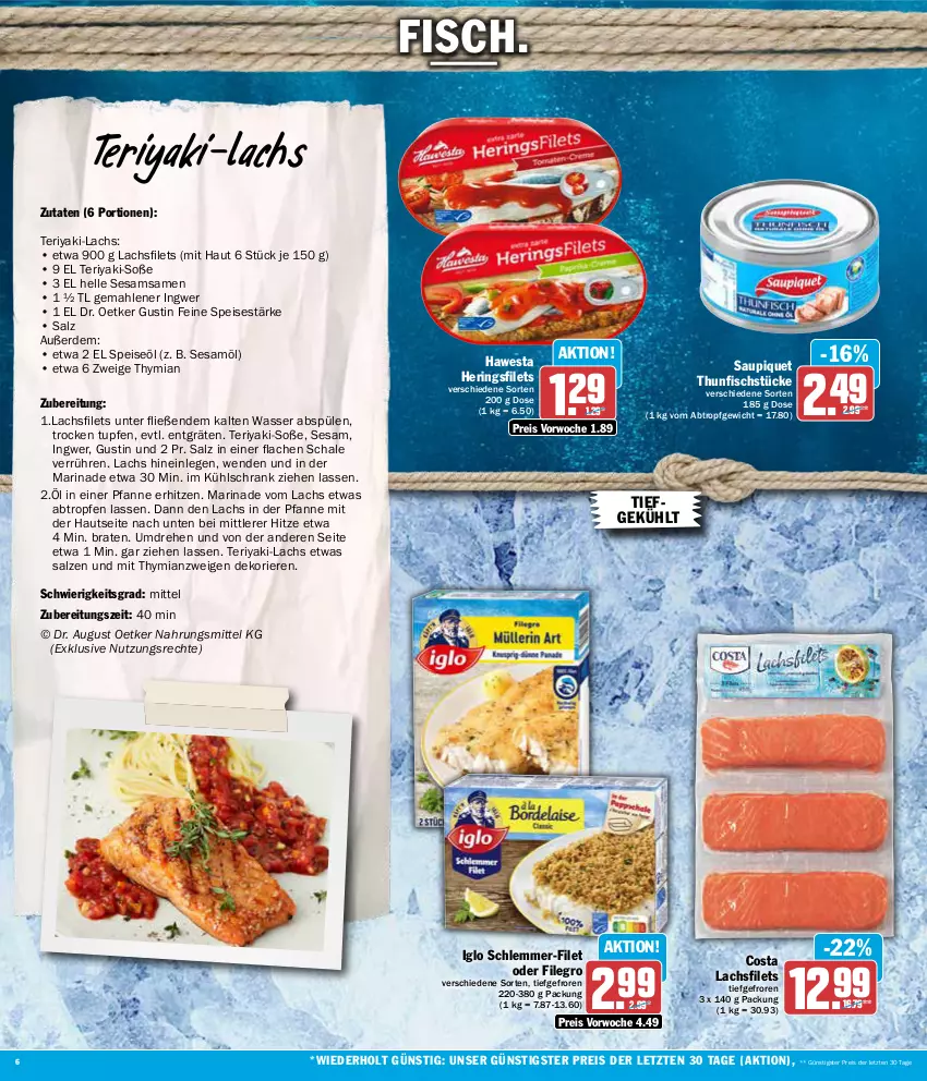 Aktueller Prospekt Aez - Prospekte - von 05.02 bis 10.02.2024 - strona 6 - produkty: braten, Dr. Oetker, eis, elle, erde, filegro, filet, filets, fisch, hawesta, hering, Herings, heringsfilets, iglo, ingwer, kühlschrank, lachs, lachsfilet, lachsfilets, marinade, pfanne, reis, ring, salz, saupiquet, Schal, Schale, schlemmer-filet, Schrank, sesam, Sesamöl, Soße, Spülen, thunfisch, Ti, wasser, ZTE