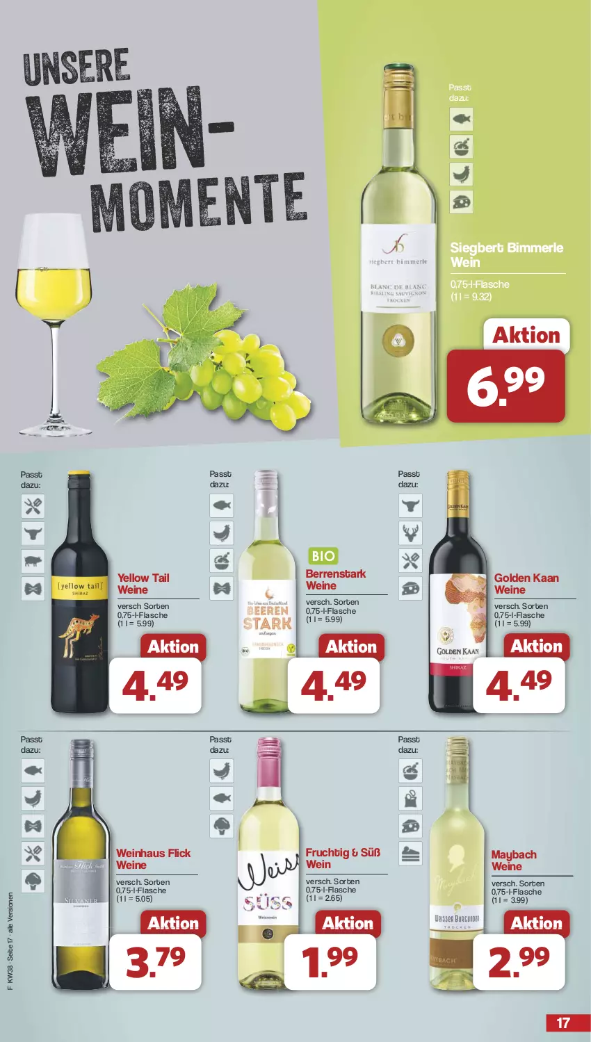 Aktueller Prospekt Famila - Prospekte - von 16.09 bis 21.09.2024 - strona 17 - produkty: eis, flasche, frucht, maybach, merl, reis, Ti, wein, weine, yellow tail, ZTE