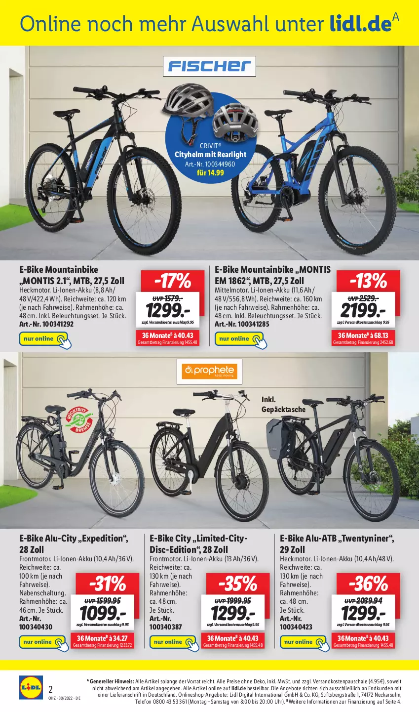 Aktueller Prospekt Lidl - Wochen-Highlights im Onlineshop - von 25.07 bis 31.07.2022 - strona 4 - produkty: akku, angebot, angebote, beleuchtung, crivit, E-Bike, eis, elle, Mountainbike, ndk, reis, rel, rwe, Schal, Schale, Tasche, telefon, Ti, uhr