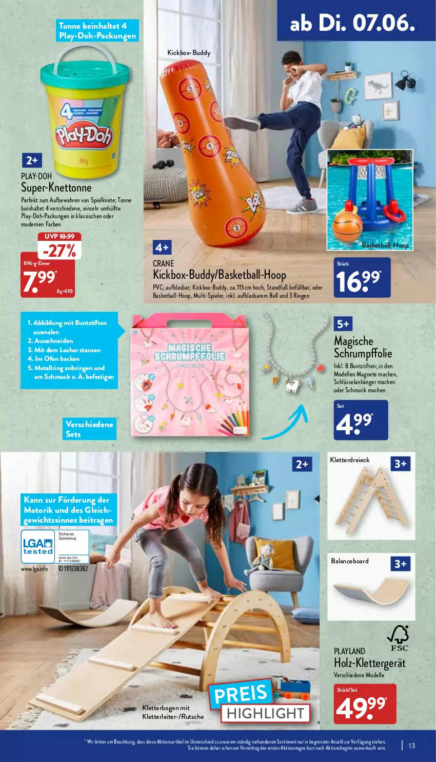 Aktueller Prospekt Aldi Nord - Aldi-Vorschau - von 07.06 bis 11.06.2022 - strona 13 - produkty: Anhänger, ball, buntstifte, dell, eimer, eis, Elan, elle, gin, Holz, LG, mac, Mode, Ofen, Play-Doh, reis, ring, rum, Schmuck, Spiele, stifte, Ti, ZTE