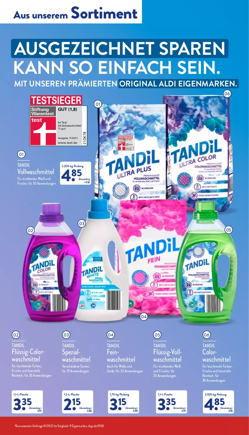 Aktueller Prospekt Aldi Nord - Aldi-Vorschau - von 07.06 bis 11.06.2022 - strona 38 - produkty: aldi, colorwaschmittel, ente, flasche, gin, Leuchte, leuchten, Spezi, Ti, vollwaschmittel, waschmittel, wolle