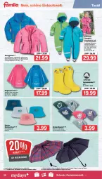 Gazetka promocyjna Famila - Prospekte - Gazetka - ważna od 20.08 do 20.08.2022 - strona 30 - produkty: Beanie, eis, elle, Gummistiefel, Jacke, Kinder, Overall, reis, reiss, schirme, Steppjacke, Tasche, taschen, teller, Ti