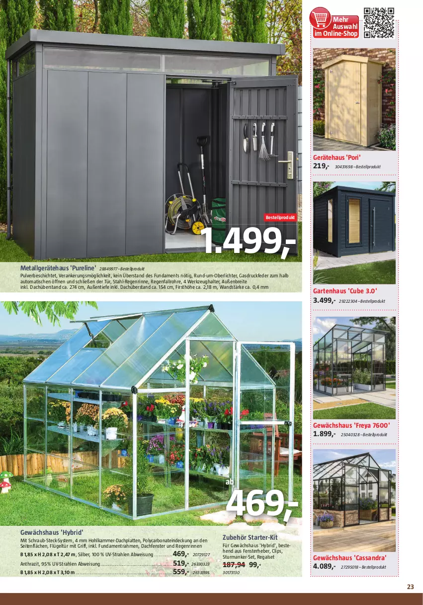 Aktueller Prospekt Bauhaus - Prospekte - von 25.02 bis 01.04.2023 - strona 23 - produkty: auto, Bona, Brei, eis, fenster, Garten, Gartenhaus, Gewächshaus, HP, latte, LG, regal, rel, Ti, tisch, werkzeug, Werkzeughalter