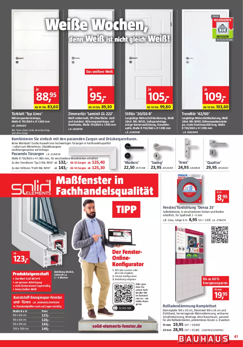 Aktueller Prospekt Bauhaus - Prospekte - von 25.02 bis 01.04.2023 - strona 41 - produkty: Bau, Brei, eis, fenster, garnitur, Germ, lack, latte, Mode, ndk, passend für alle, reis, rum, rwe, Schal, Ti