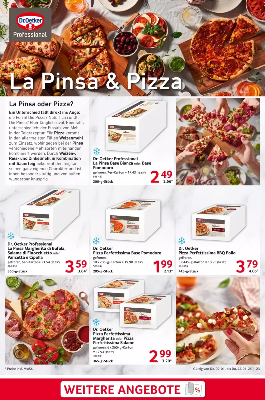 Aktueller Prospekt Selgros - Gastronomie - von 09.01 bis 22.01.2025 - strona 23 - produkty: auer, beko, di bufala, dinkelmehl, Dr. Oetker, eis, erde, margherita, mehl, pizza, reis, rezept, sim, Ti, weizenmehl