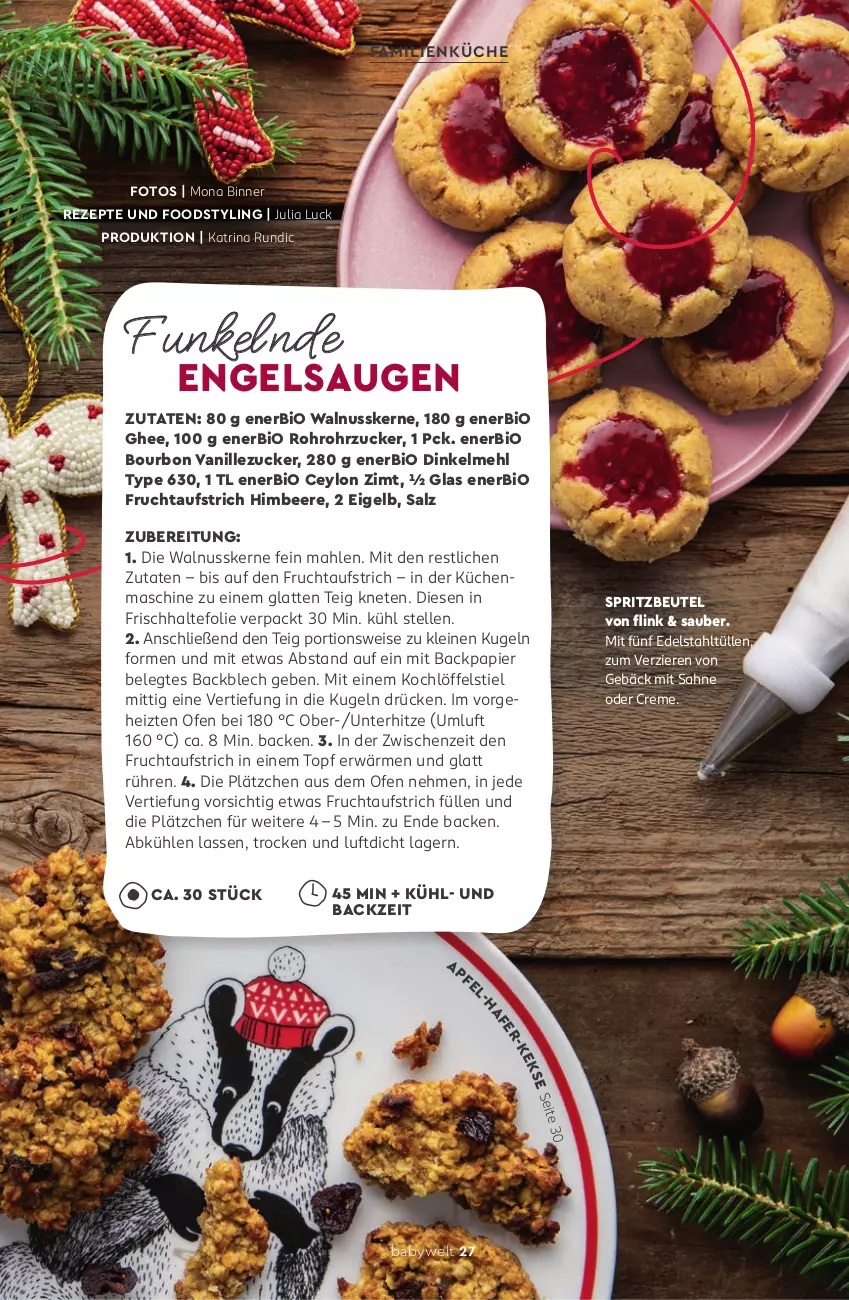 Aktueller Prospekt Rossmann - Prospekte - von 24.11.2025 bis 13.03.2026 - strona 27 - produkty: aufstrich, beere, beutel, bio, bourbon, bourbon vanille, creme, dinkelmehl, edelstahl, eis, elle, Engel, frischhaltefolie, frucht, fruchtaufstrich, himbeer, himbeere, Kochlöffel, küche, Küchen, Kugel, latte, Lätzche, leine, Löffel, mehl, nuss, Ofen, papier, rezept, rezepte, rohrzucker, sahne, salz, Ti, topf, vanille, walnuss, walnusskerne, ZTE, zucker