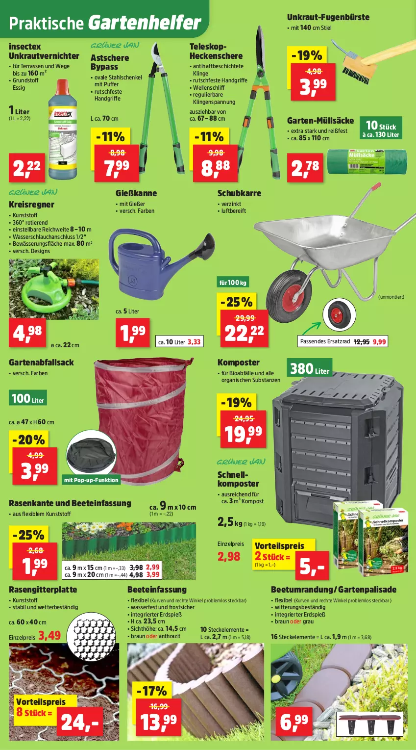 Aktueller Prospekt Thomas Philipps - von 26.05 bis 31.05.2025 - strona 2 - produkty: Beetumrandung, bio, braun, bürste, eis, elle, ente, essig, Fugenbürste, Garten, Gießkanne, heckenschere, henkel, Komposter, Kraut, latte, rasen, reis, sac, schenkel, Schere, schlauch, Teleskop, Ti, Tiere, tisch, unkrautvernichter, vorteilspreis, wasser, Wasserschlauch