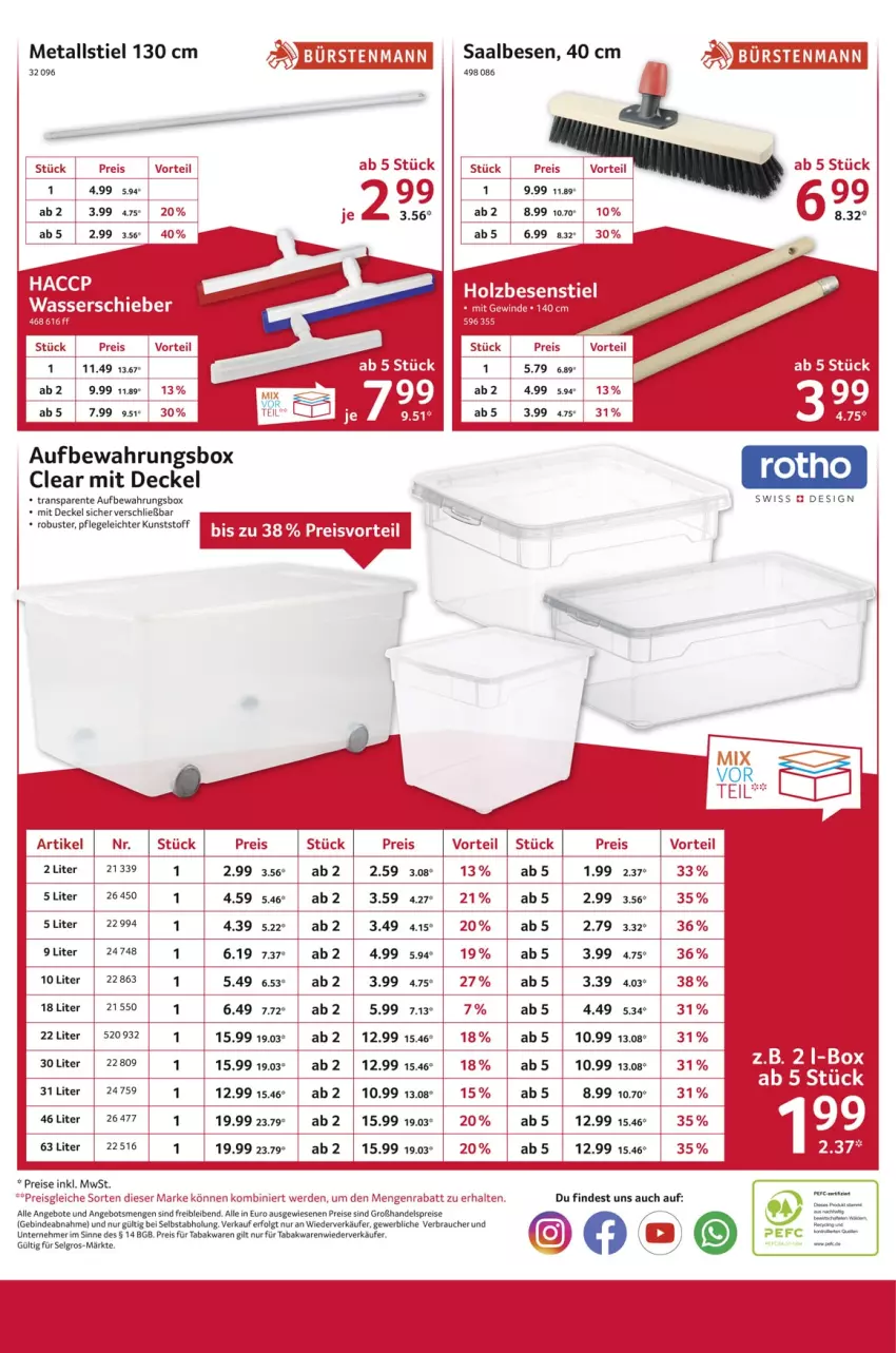 Aktueller Prospekt Selgros - Staffelpreise - von 20.02 bis 05.03.2025 - strona 12 - produkty: ACC, angebot, angebote, aufbewahrungsbox, bürste, bürsten, bürstenmann, decke, Deckel, eis, ente, erde, Holz, LG, preisvorteil, Rauch, reis, Ti, wasser