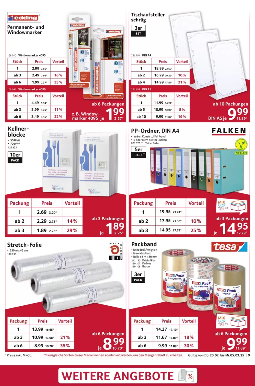 Aktueller Prospekt Selgros - Staffelpreise - von 20.02 bis 05.03.2025 - strona 9 - produkty: angebot, angebote, braun, Brei, din a4, eis, elle, erde, gin, ordner, Packband, reis, teller, Ti, tisch