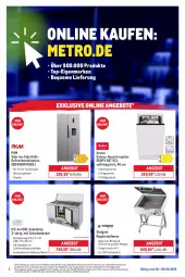 Gazetka promocyjna Metro - Online: Wochen-Angebote - Gazetka - ważna od 08.06 do 08.06.2025 - strona 1 - produkty: amica, angebot, angebote, auto, Bau, Behälter, braten, bratpfanne, decke, Deckel, einbau-geschirrspüler, eis, erde, gefrierkombination, geschirr, geschirrspüler, ideal zum braten, LG, Metro, ndk, pfanne, Rauch, reis, Ria, rum, rwe, schnitzel, Ti, tisch, wasser