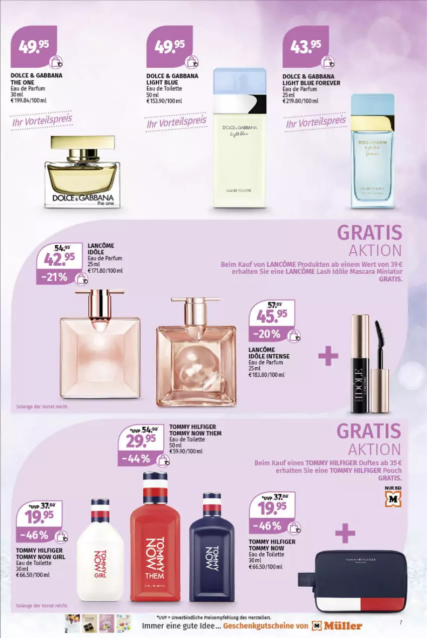 Aktueller Prospekt Mueller - Parfümerie Angebote - von 31.01 bis 12.02.2022 - strona 7 - produkty: Abba, Eau de parfum, eau de parfum 30 ml, eau de toilette, eau de toilette 30 ml, eis, elle, gutschein, gutscheine, Mascara, Müller, parfum, reis, rel, teller, The One, Ti, tommy hilfiger, vorteilspreis