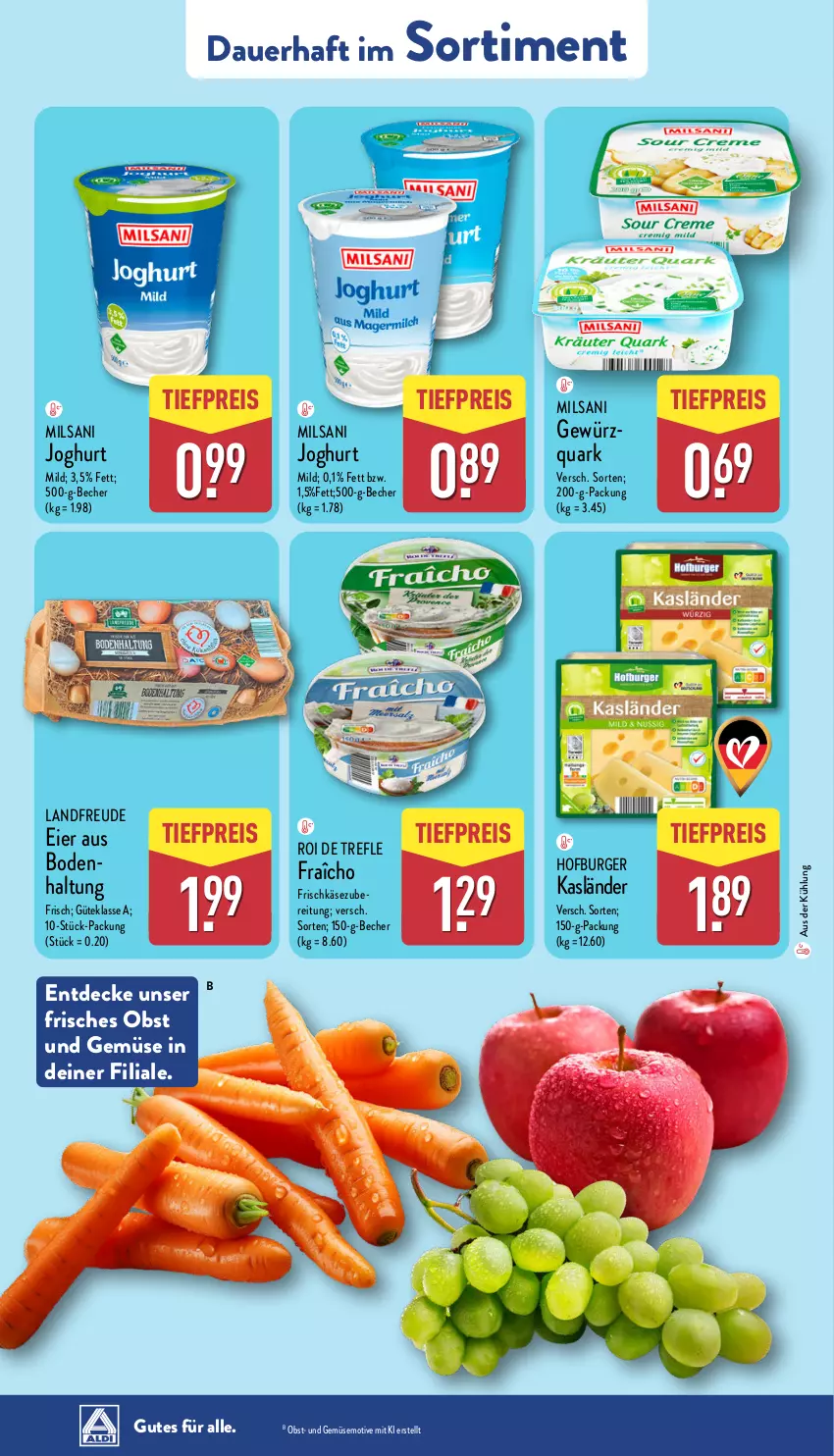 Aktueller Prospekt Aldi Nord - Von Montag - von 24.03 bis 29.03.2025 - strona 41 - produkty: auer, Becher, burger, decke, eier, eis, frischkäse, frischkäsezubereitung, gewürz, gewürzquark, joghur, joghurt, joghurt mild, Käse, obst, Obst und Gemüse, quark, reis, Ti, tiefpreis, und gemüse