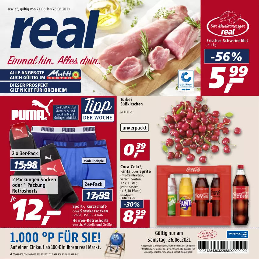 Aktueller Prospekt Real - Real Handzettel - von 21.06 bis 26.06.2021 - strona 1