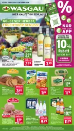 Gazetka promocyjna Wasgau - Gazetka - ważna od 17.10 do 17.10.2026 - strona 1 - produkty: angebot, angebote, auer, bio, bitburger, Brei, brot, burger, butter, coupon, eis, elle, flasche, fleisch, frucht, geback, gerolsteine, gerolsteiner, glasflasche, je 250-g-packung, Käse, käsescheiben, kerrygold, mac, malz, milram, mw-flasche, natur, nuss, pils, premium pils, rapsöl, Reibekäse, reis, rel, rewe bio, riesling, salz, schinken, schwein, schweine, schweinefleisch, Sprudel, steiner, Ti, tisch, trauben, Tüte, wein, weine