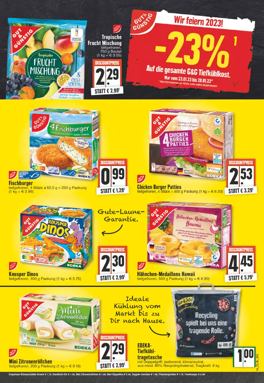 Aktueller Prospekt Edeka - Angebote der Woche - von 23.01 bis 28.01.2023 - strona 3 - produkty: kirsch, pfanne, pfannen, sandwich, suppe, suppen, tee, Ti