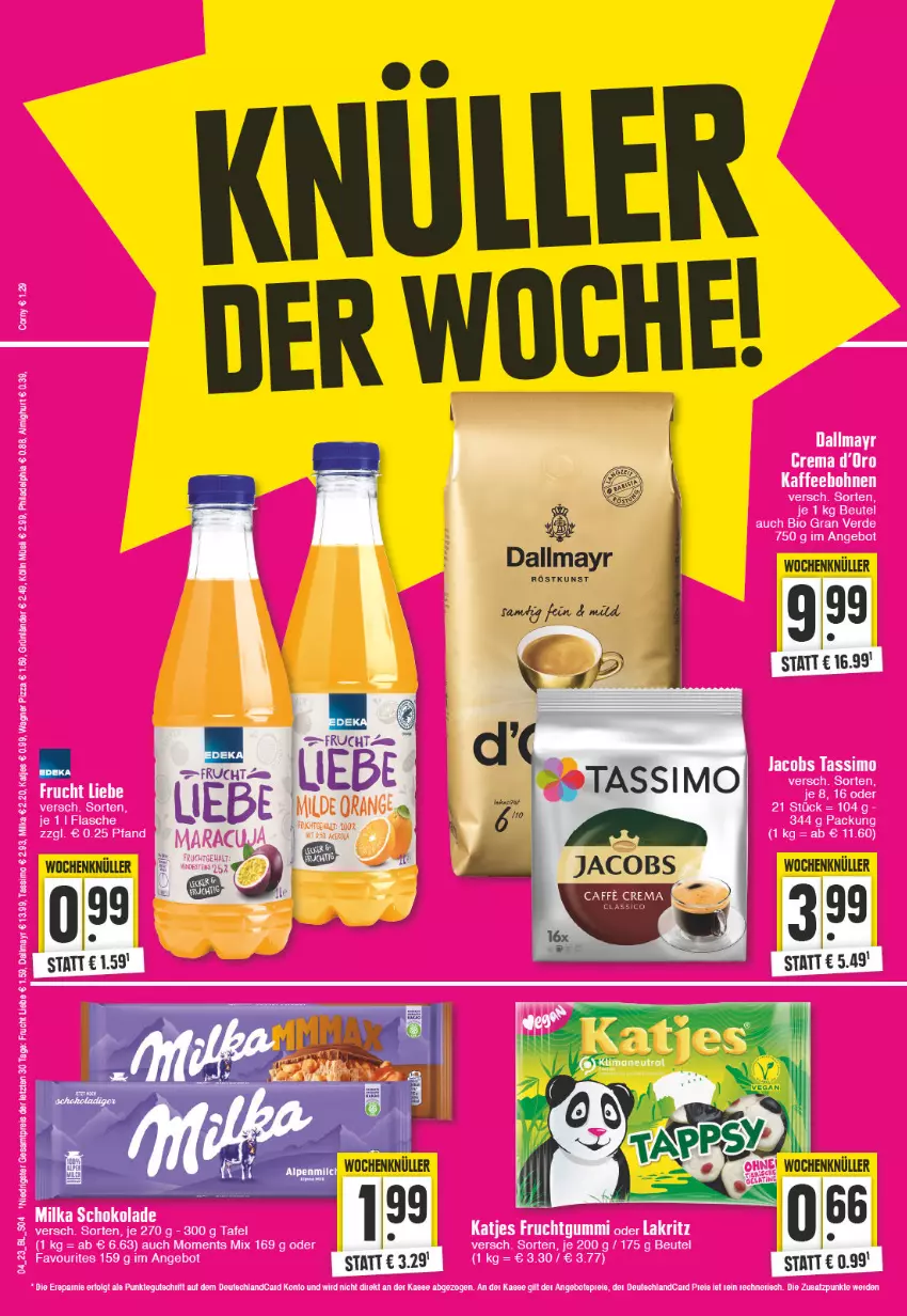 Aktueller Prospekt Edeka - Angebote der Woche - von 23.01 bis 28.01.2023 - strona 4 - produkty: jacobs