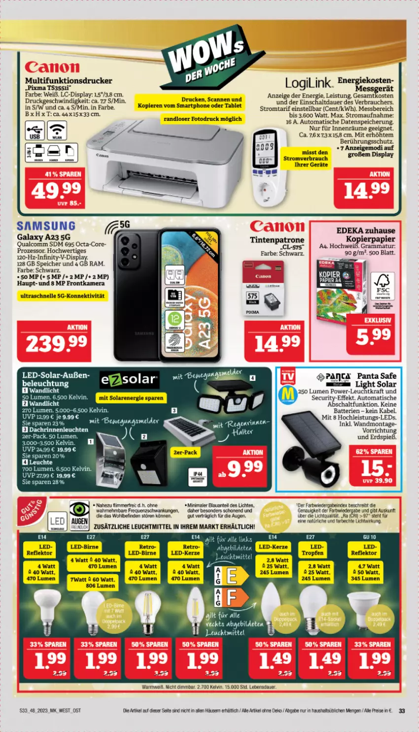 Aktueller Prospekt Marktkauf - Prospekt - von 26.11 bis 02.12.2023 - strona 33 - produkty: auer, auto, batterie, batterien, deka, eis, elle, frontkamera, kamera, kraft, leds, Leuchte, leuchten, leuchtmittel, Rauch, reis, Samsung, Schal, smartphone, tablet, Ti, tisch