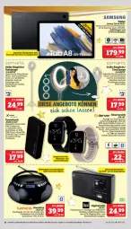 Gazetka promocyjna Marktkauf - Prospekt - Gazetka - ważna od 02.12 do 02.12.2023 - strona 34 - produkty: akku, angebot, angebote, auer, batterie, decke, deckenfluter, eis, frontkamera, kamera, kopfhörer, Lampe, lautsprecher, leds, monitor, Mp3, Radio, reis, ring, rum, Samsung, SANTE, smartphone, smartwatch, Sport, Stehlampe, tablet, Ti, tisch, Tischlampe, usb, wasser