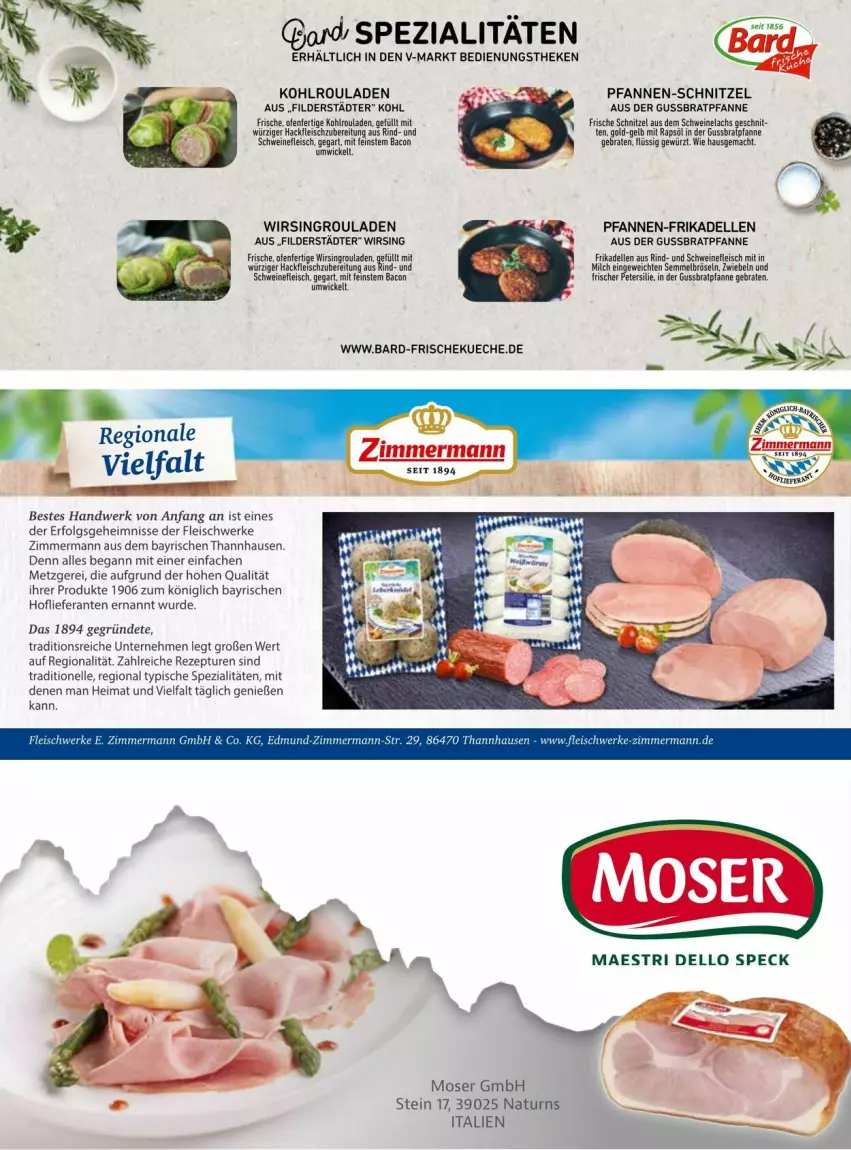 Aktueller Prospekt Vmarkt - Prospekte - von 10.09 bis 24.09.2025 - strona 21 - produkty: bacon, braten, bratpfanne, dell, eis, elle, fleisch, frikadellen, gewürz, hackfleisch, Kohlrouladen, LG, mac, milch, moser, natur, Ofen, petersilie, pfanne, pfannen, rezept, rind, rouladen, schnitzel, schwein, schweine, schweinefleisch, Semmel, Semmelbrösel, Speck, Spezi, Ti, wein, weine, Wirsing, zwiebel, zwiebeln