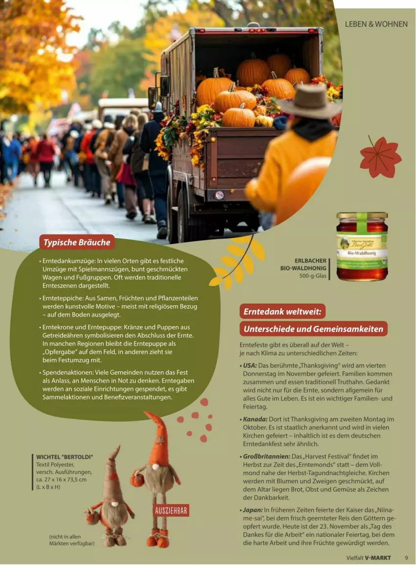 Aktueller Prospekt Vmarkt - Prospekte - von 10.09 bis 24.09.2025 - strona 9 - produkty: bio, blume, blumen, brita, brot, eier, eis, elle, ente, erde, früchte, Heu, honig, Kaiser, LG, Liege, obst, Obst und Gemüse, Puppe, reis, rel, tee, Ti, truthahn, und gemüse, Wichtel