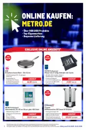 Gazetka promocyjna Metro - Online: Wochen-Angebote - Gazetka - ważna od 04.01 do 04.01.2026 - strona 1 - produkty: angebot, angebote, auto, backofen, beutel, bratpfanne, brot, Brühe, edelstahl, eis, erde, gsw, herdarten, kaffee, kaffeemaschine, lack, messer, Metro, ndk, Ofen, pfanne, Rauch, Reinigung, reis, Ria, rwe, spülmaschinen, Tasche, tasse, thermostat, Ti, tisch, usb, Vakuumbeutel