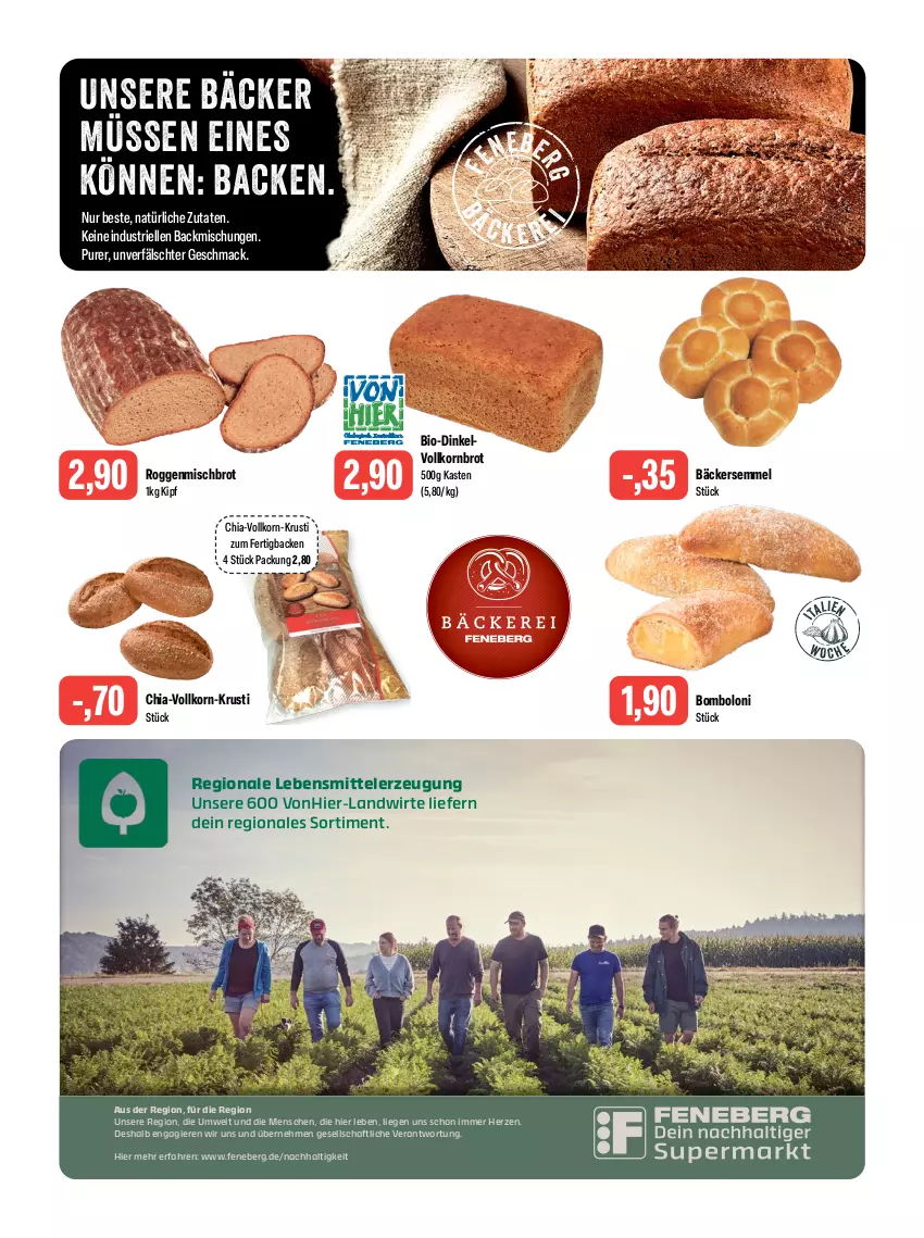 Aktueller Prospekt Feneberg - Prospekte - von 28.09 bis 30.09.2023 - strona 5 - produkty: backmischung, Backmischungen, bio, brot, chia, elle, korn, Kornbrot, lebensmittel, Liege, mac, Semmel, Ti, vollkornbrot